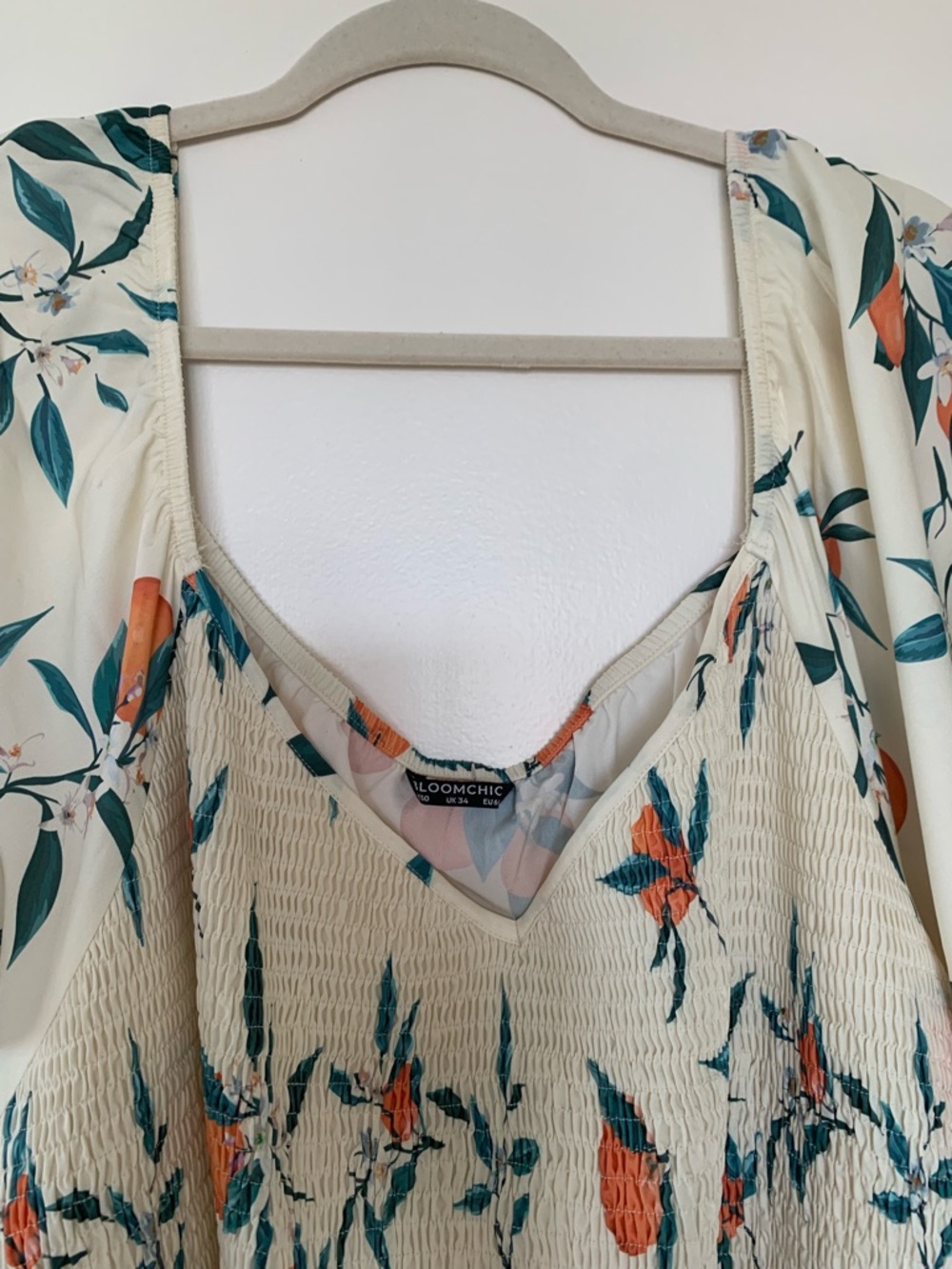 🍊 BloomChic Citrus Fruit Oranges Floral Dress – Size 30 / 6x Smocked Bodice - Picture 7 of 9
